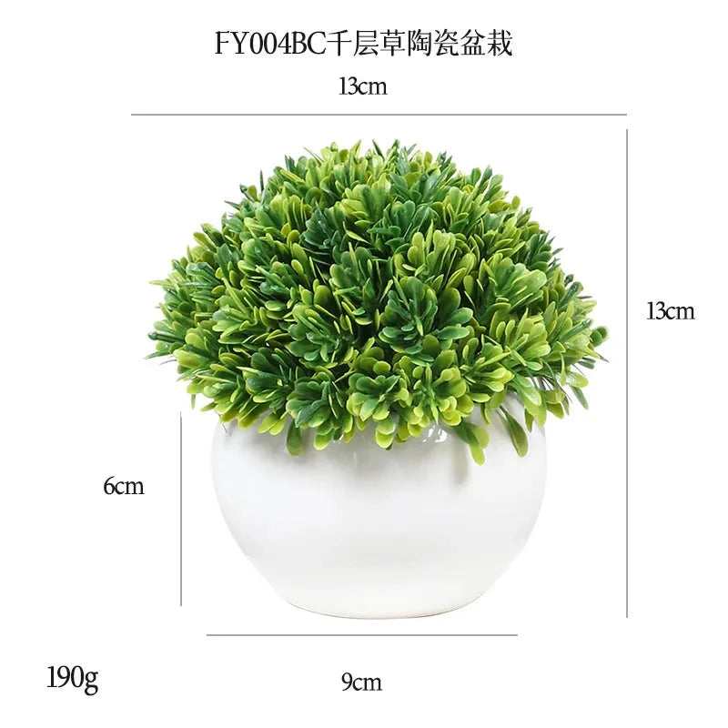 DS Artificial Plants Potted Greenery Green Grass Plastic Faux Topiary Shrubs for Bathroom Home Kitchen Office Farmhouse Decor Julia M LifeStyles
