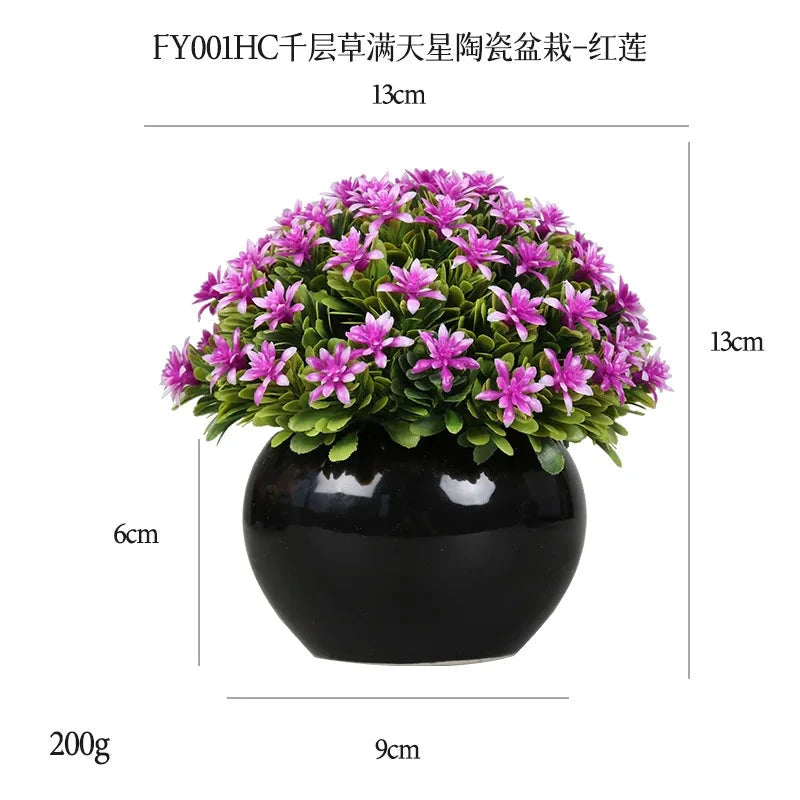 DS Artificial Plants Potted Greenery Green Grass Plastic Faux Topiary Shrubs for Bathroom Home Kitchen Office Farmhouse Decor Julia M LifeStyles