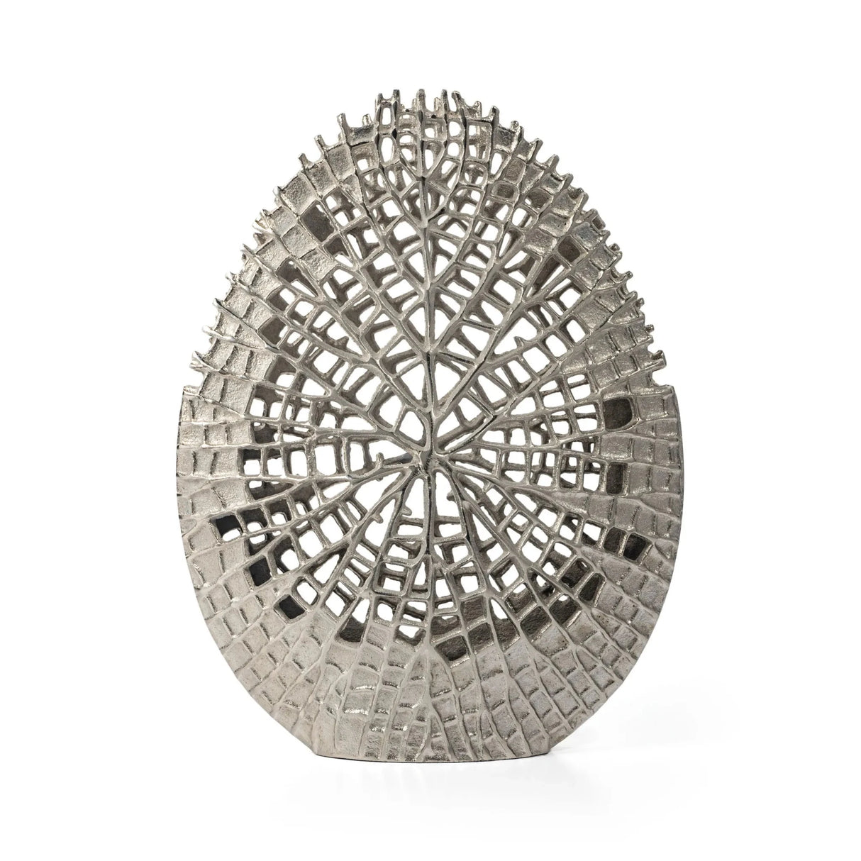 14\" Silver Pierced Aluminum Table Vase by HMS-Elegant Home Decor Julia M LifeStyles