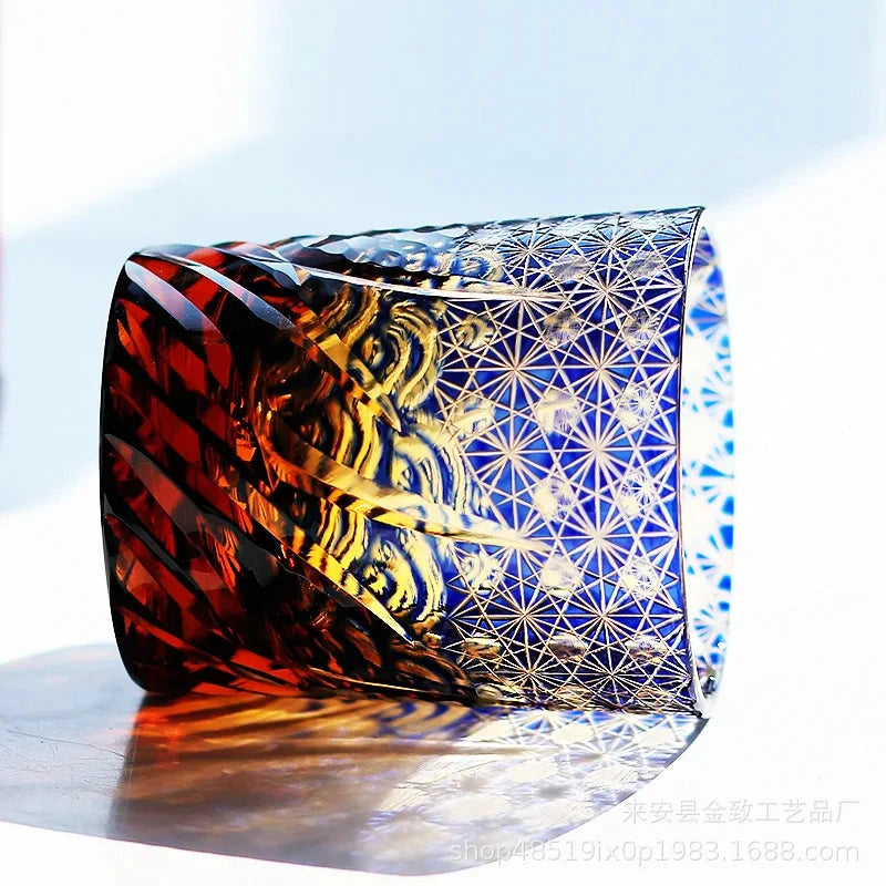 Classic Design Whiskey Wine Beer Water Cup Hand-Carved Foreign Shot Glass with Luxury Gift Box Julia M LifeStyles