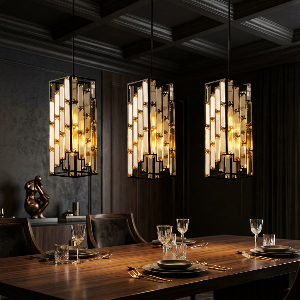 Noir Éclat™ 3-Light Crystal Pendant Set