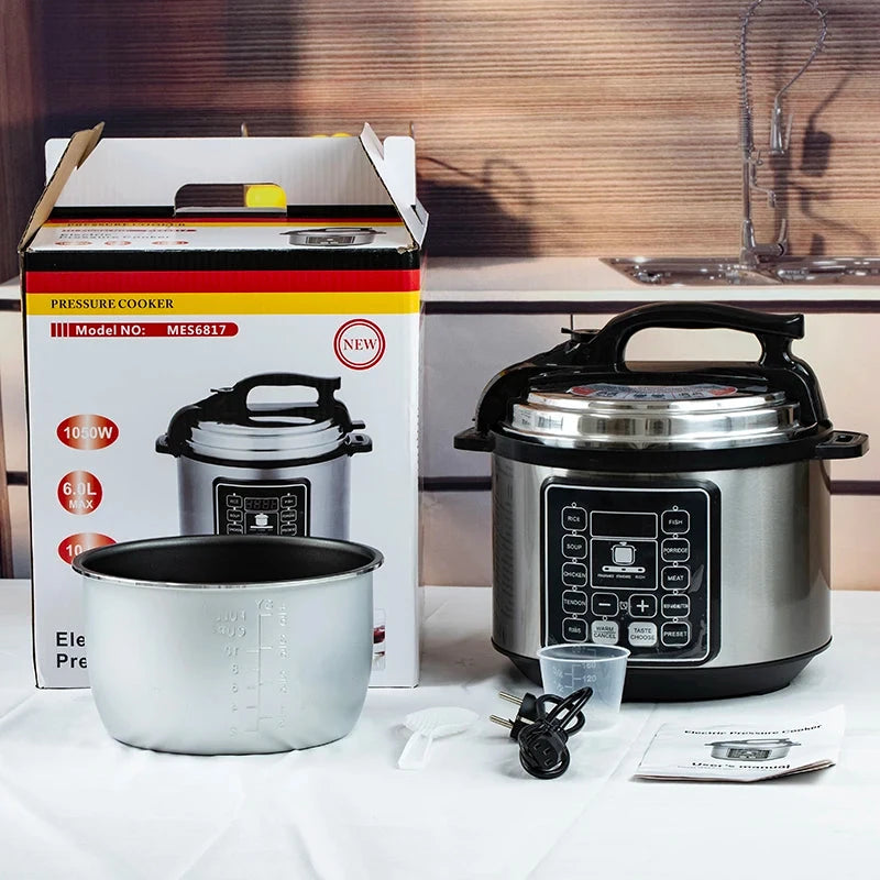 6L Multi-Functional Electric Pressure Cooker with Intelligent Features Julia M LifeStyles