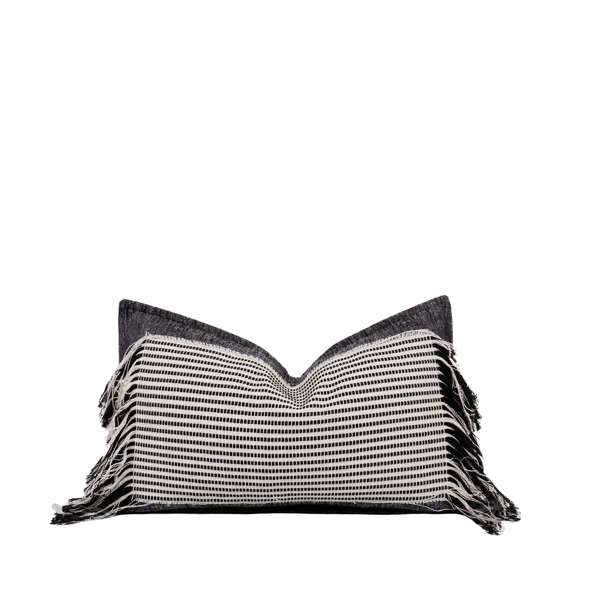 New Design Wholesale 50*30cm Woven Striped Cushion Cover Eco-friendly Cotton-ramie Gift Waist Pillow With Tassels Julia M LifeStyles