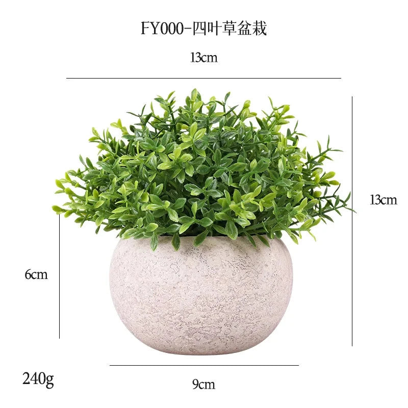 DS Artificial Plants Potted Greenery Green Grass Plastic Faux Topiary Shrubs for Bathroom Home Kitchen Office Farmhouse Decor Julia M LifeStyles