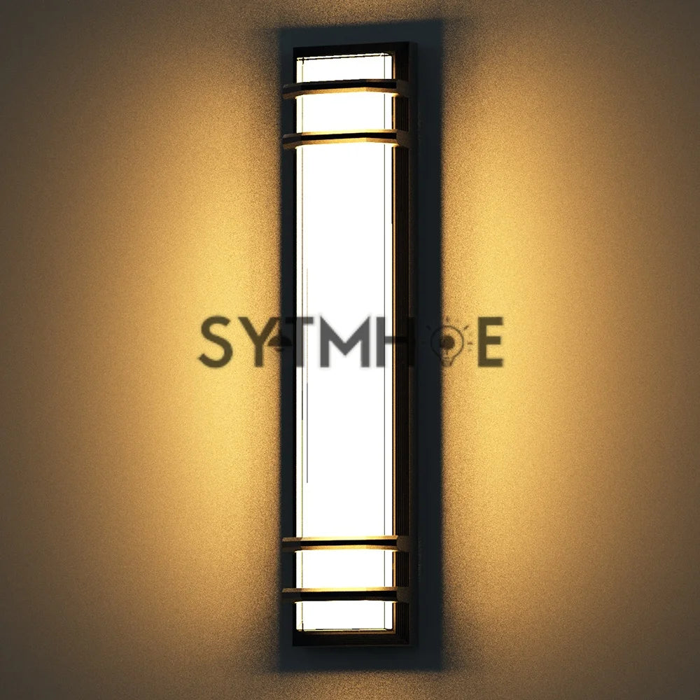 2pcs Front Door Led Exterior Wall Lights SCR Dimmable Residential Commercial Entrance IP65 24 Inch Outdoor Wall Light Mount