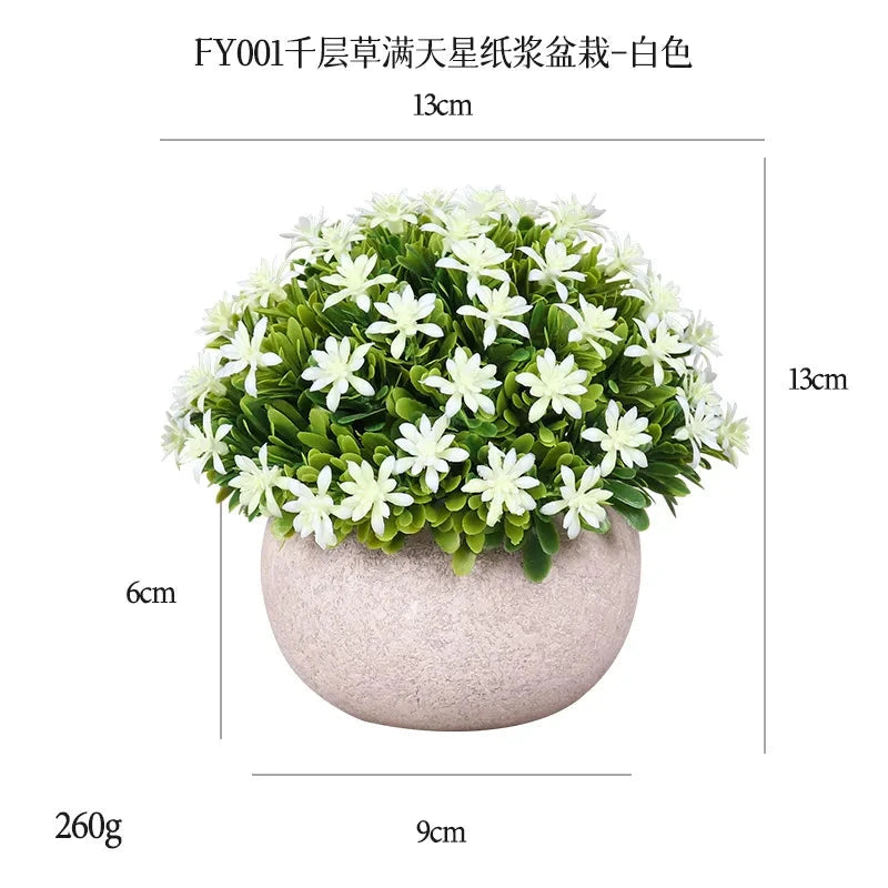 DS Artificial Plants Potted Greenery Green Grass Plastic Faux Topiary Shrubs for Bathroom Home Kitchen Office Farmhouse Decor Julia M LifeStyles