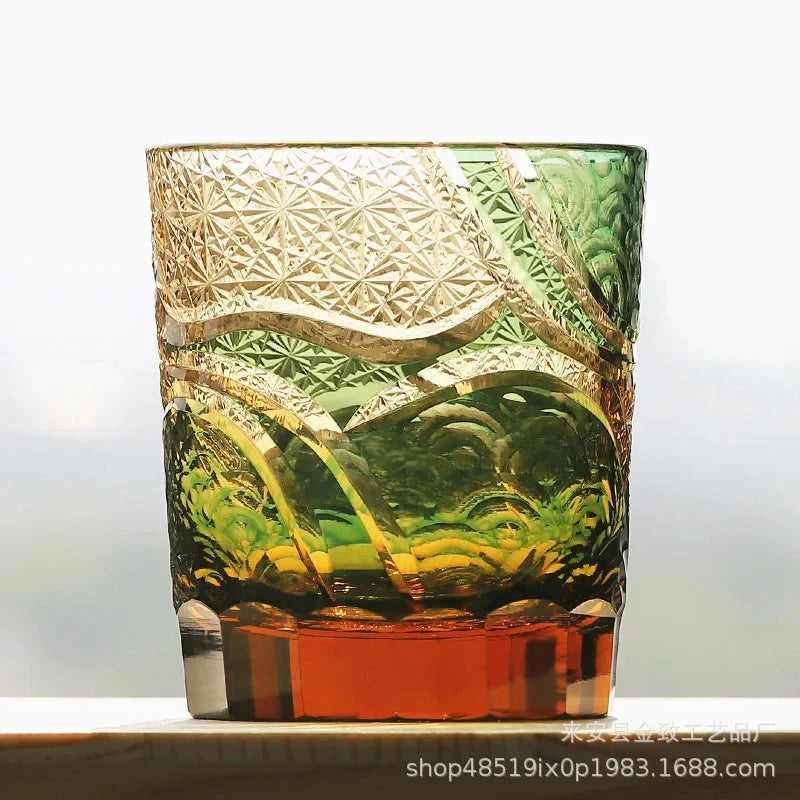 Classic Design Whiskey Wine Beer Water Cup Hand-Carved Foreign Shot Glass with Luxury Gift Box Julia M LifeStyles