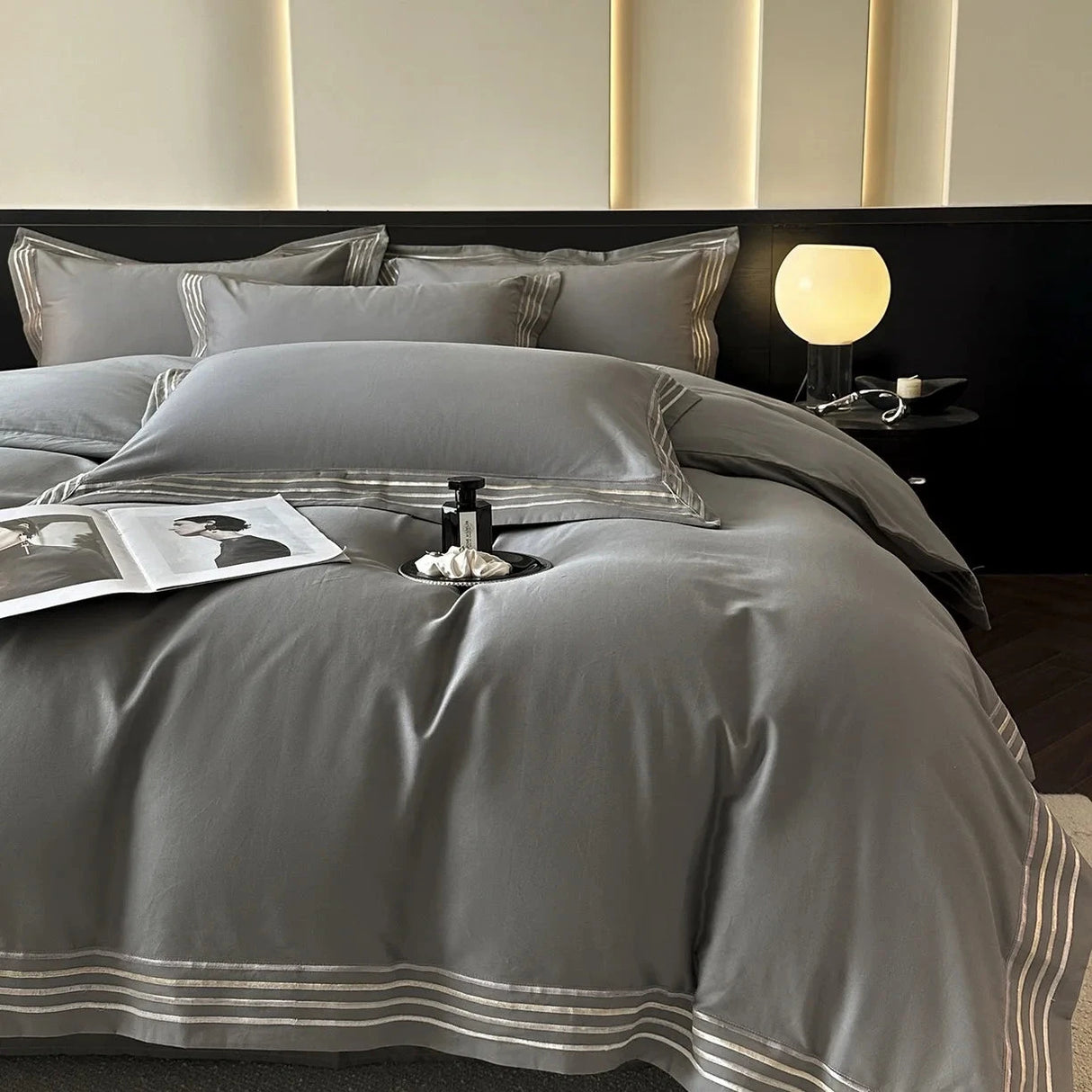 Autumn and Winter Class a Long-staple Cotton Thickened Brushed Duvet Cover Bed Sheets Four-piece Set Embroidered Bedding Set Julia M LifeStyles