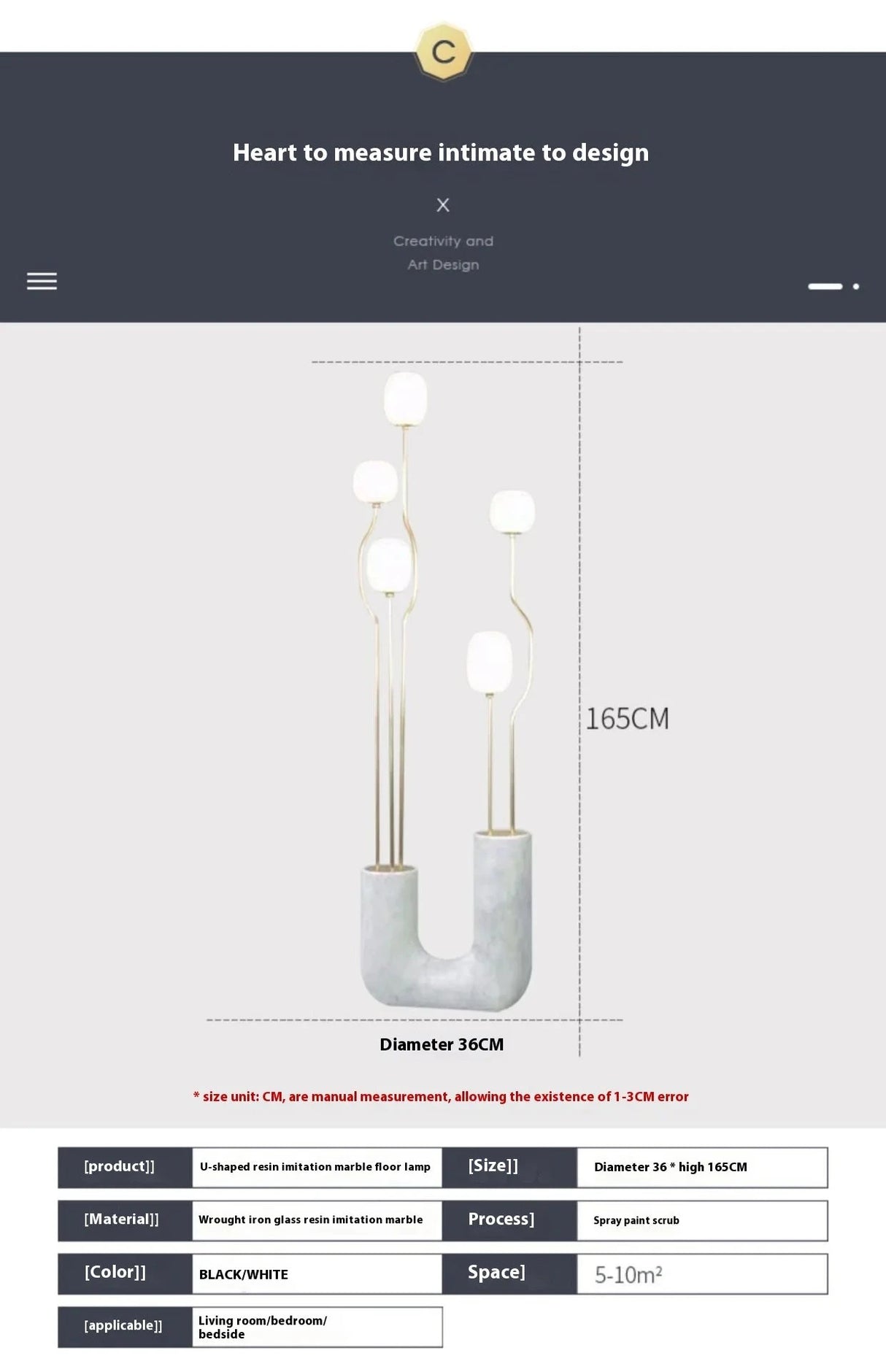 Nordic Modern LED Floor Lamp - Elegant Resin Design for Home and Hospitality Julia M LifeStyles