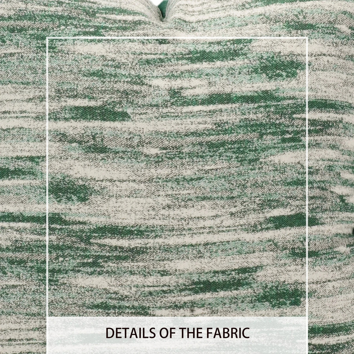 Square Luxury White Green Broken Stripe Frayed Jacquard Home Decoration Pillowcase Julia M LifeStyles