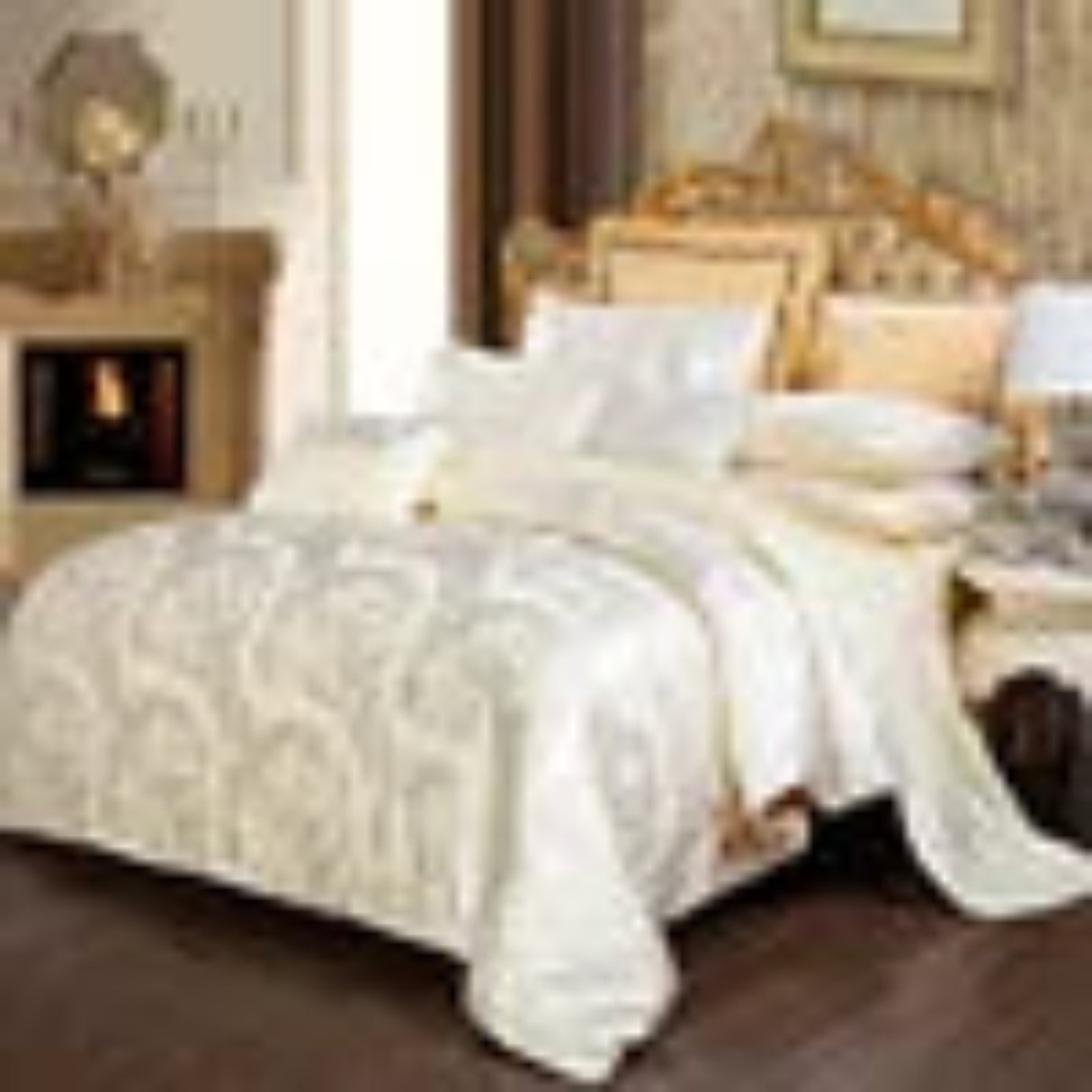 Full Cotton Jacquard Satin Sheet Sets Duvet Cover 4pc Set - Julia M LifeStyles