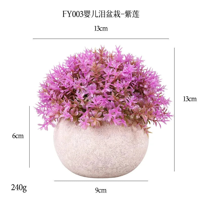 DS Artificial Plants Potted Greenery Green Grass Plastic Faux Topiary Shrubs for Bathroom Home Kitchen Office Farmhouse Decor Julia M LifeStyles