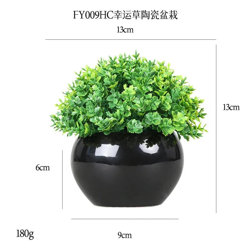 DS Artificial Plants Potted Greenery Green Grass Plastic Faux Topiary Shrubs for Bathroom Home Kitchen Office Farmhouse Decor Julia M LifeStyles