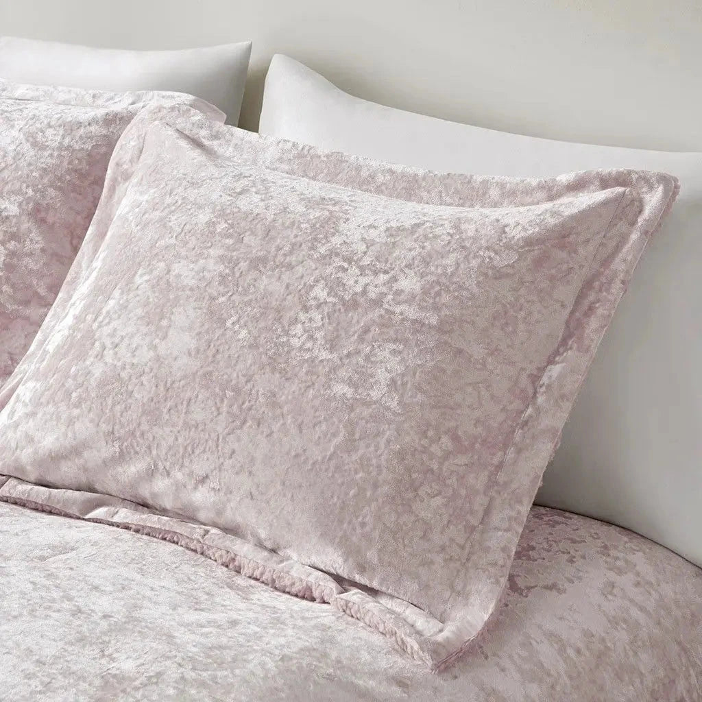 Winter Comforter Set Crushed Velvet Sherpa Reversible Floral Solid Woven Technique Cotton PVC King Super King Home Julia M LifeStyles