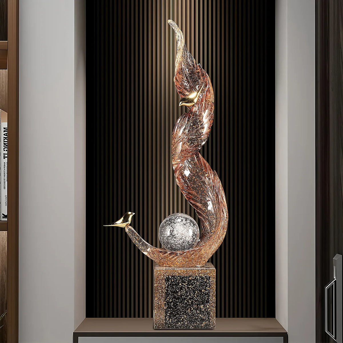 Entrance Ornament Epoxy Resin Sculpted Figurine for Living Room Entry Door Hall
