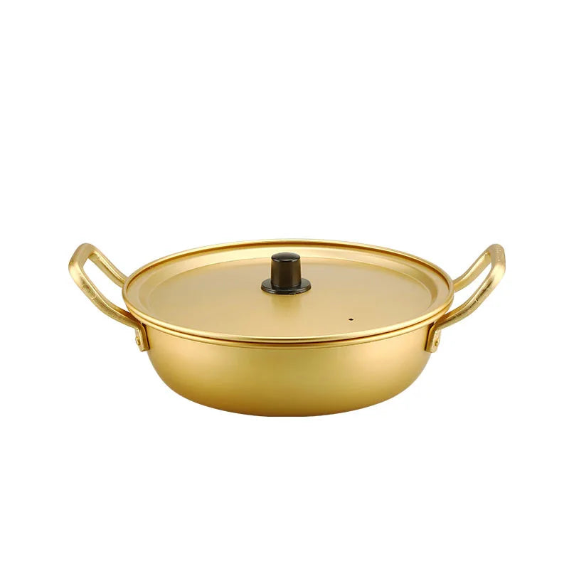 Korean Style Kitchen Product 16-26cm Casserole Cookware Set Gold Soup Stock Pots 10 Pieces STAINLESS STEEL Cooking Pot - Julia M LifeStyles
