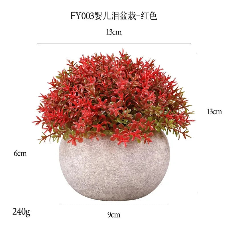 DS Artificial Plants Potted Greenery Green Grass Plastic Faux Topiary Shrubs for Bathroom Home Kitchen Office Farmhouse Decor Julia M LifeStyles