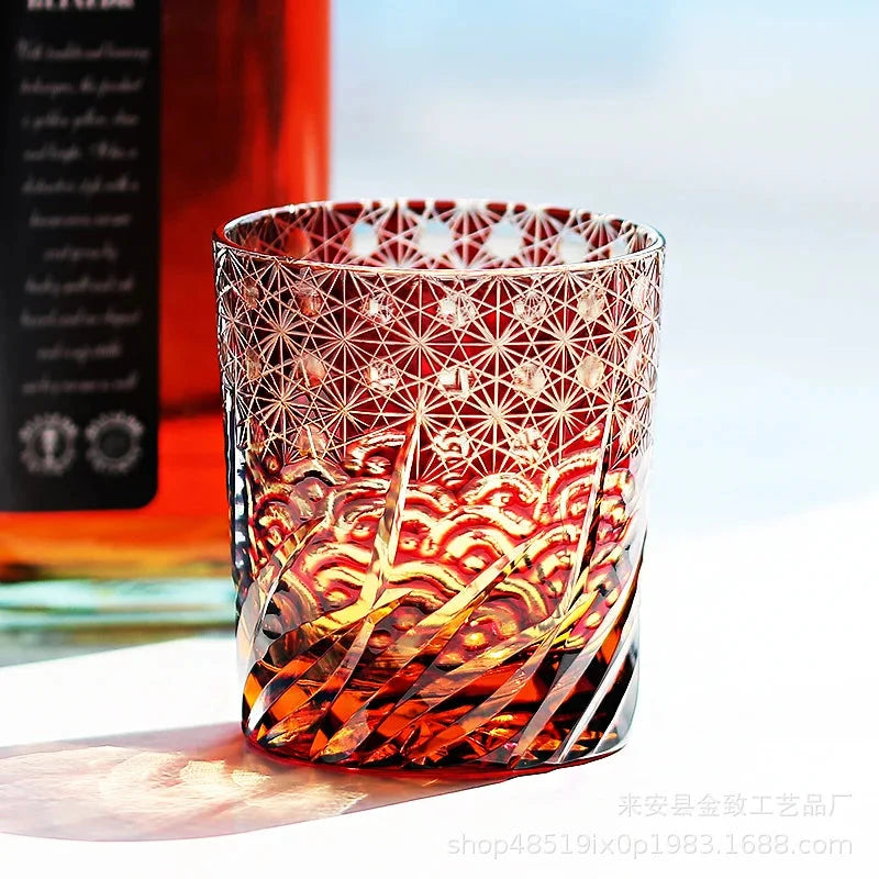 Classic Design Whiskey Wine Beer Water Cup Hand-Carved Foreign Shot Glass with Luxury Gift Box Julia M LifeStyles