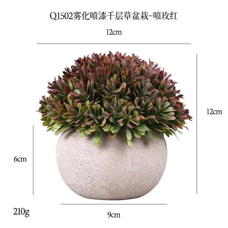 DS Artificial Plants Potted Greenery Green Grass Plastic Faux Topiary Shrubs for Bathroom Home Kitchen Office Farmhouse Decor Julia M LifeStyles