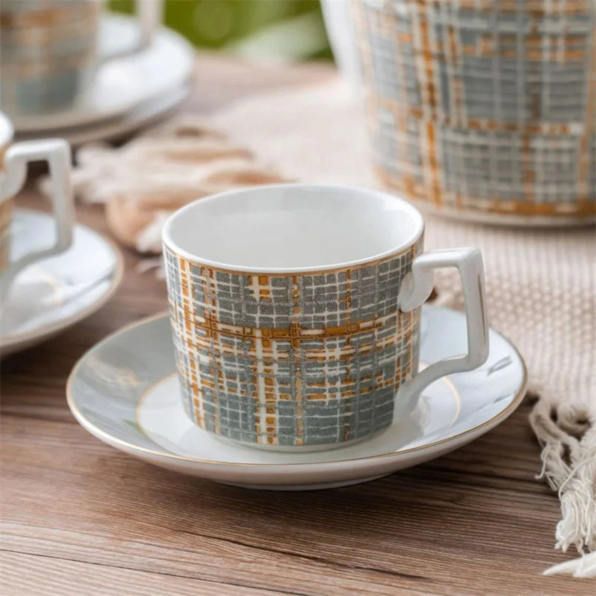 Elegant Bone China Coffee & Tea Set in Minimalist Design Julia M LifeStyles