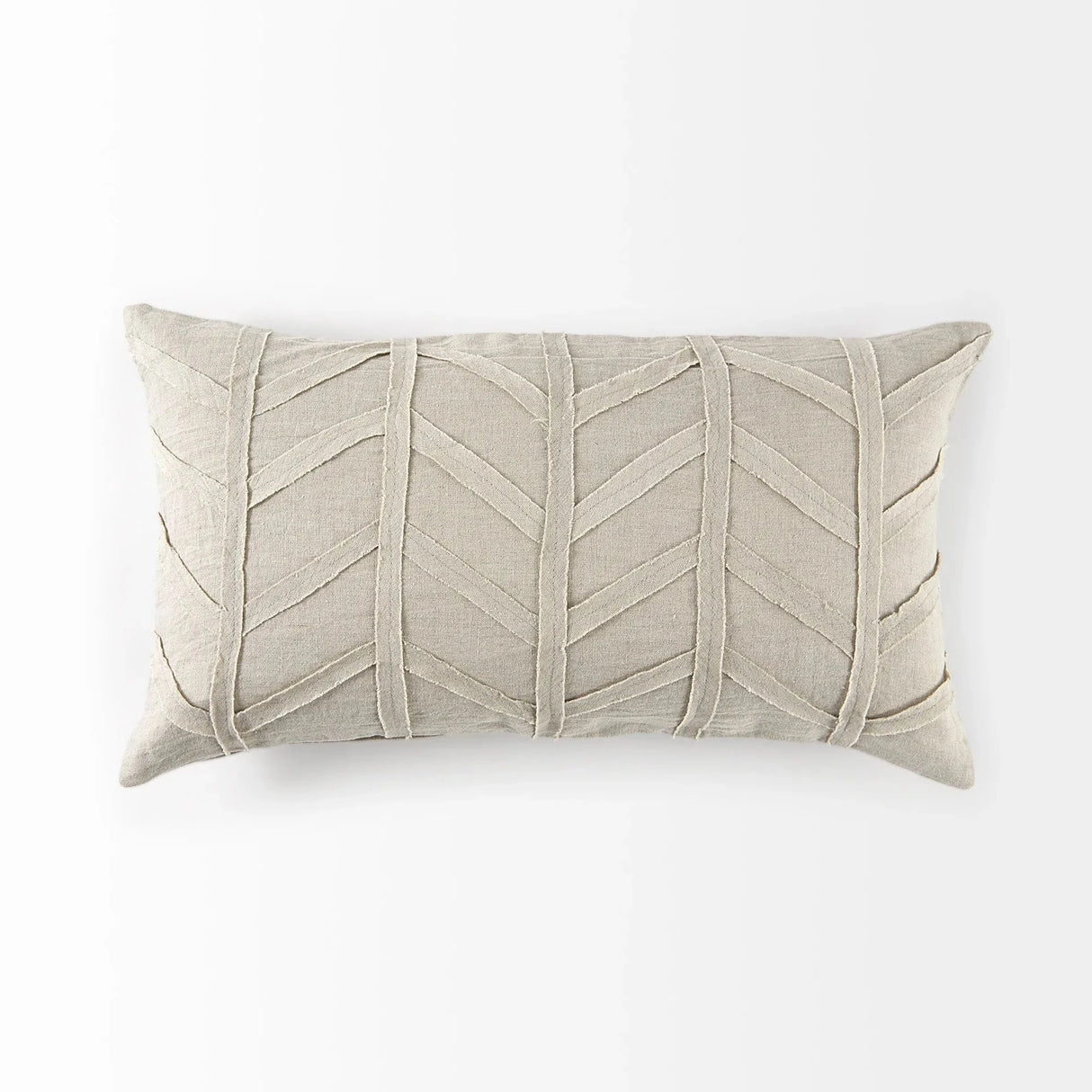 Homeroots Light Gray Chevron Textured Lumbar Pillow Cover Julia M LifeStyles
