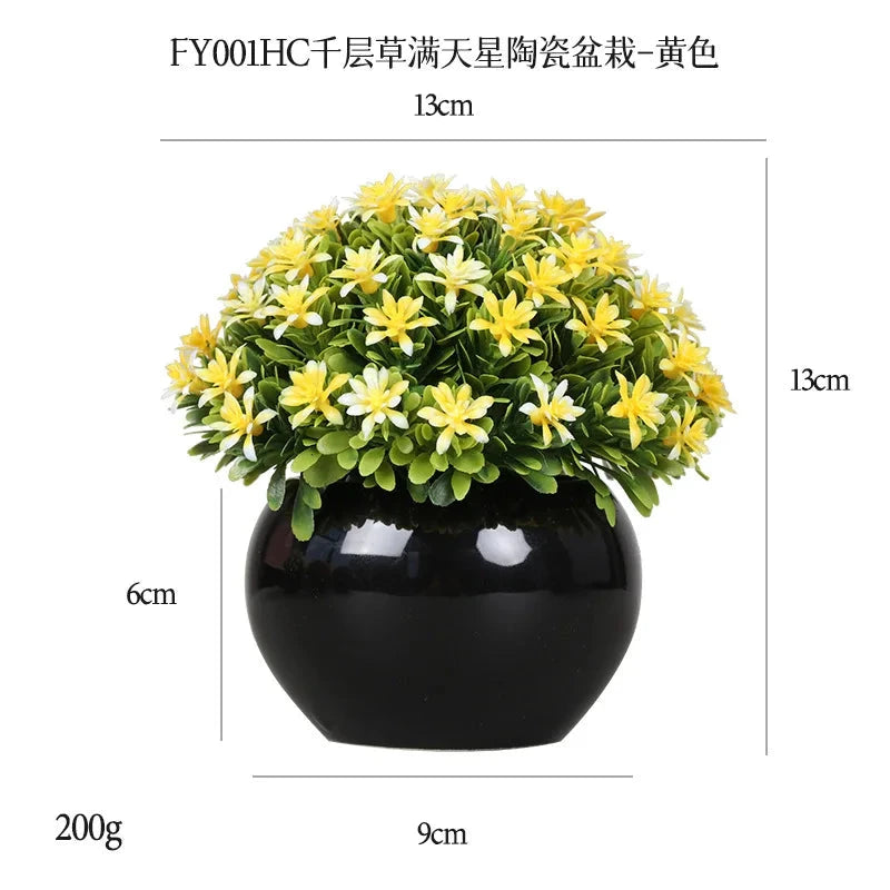 DS Artificial Plants Potted Greenery Green Grass Plastic Faux Topiary Shrubs for Bathroom Home Kitchen Office Farmhouse Decor Julia M LifeStyles