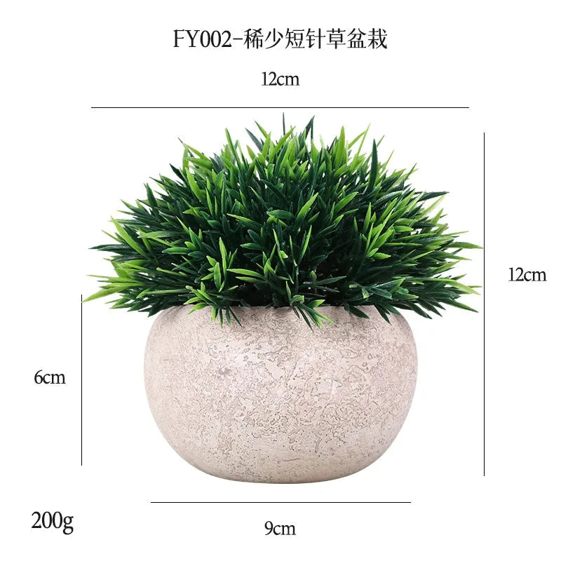 DS Artificial Plants Potted Greenery Green Grass Plastic Faux Topiary Shrubs for Bathroom Home Kitchen Office Farmhouse Decor Julia M LifeStyles