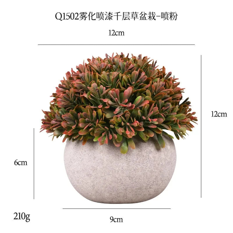 DS Artificial Plants Potted Greenery Green Grass Plastic Faux Topiary Shrubs for Bathroom Home Kitchen Office Farmhouse Decor Julia M LifeStyles