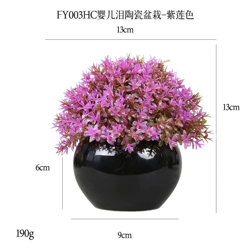 DS Artificial Plants Potted Greenery Green Grass Plastic Faux Topiary Shrubs for Bathroom Home Kitchen Office Farmhouse Decor Julia M LifeStyles