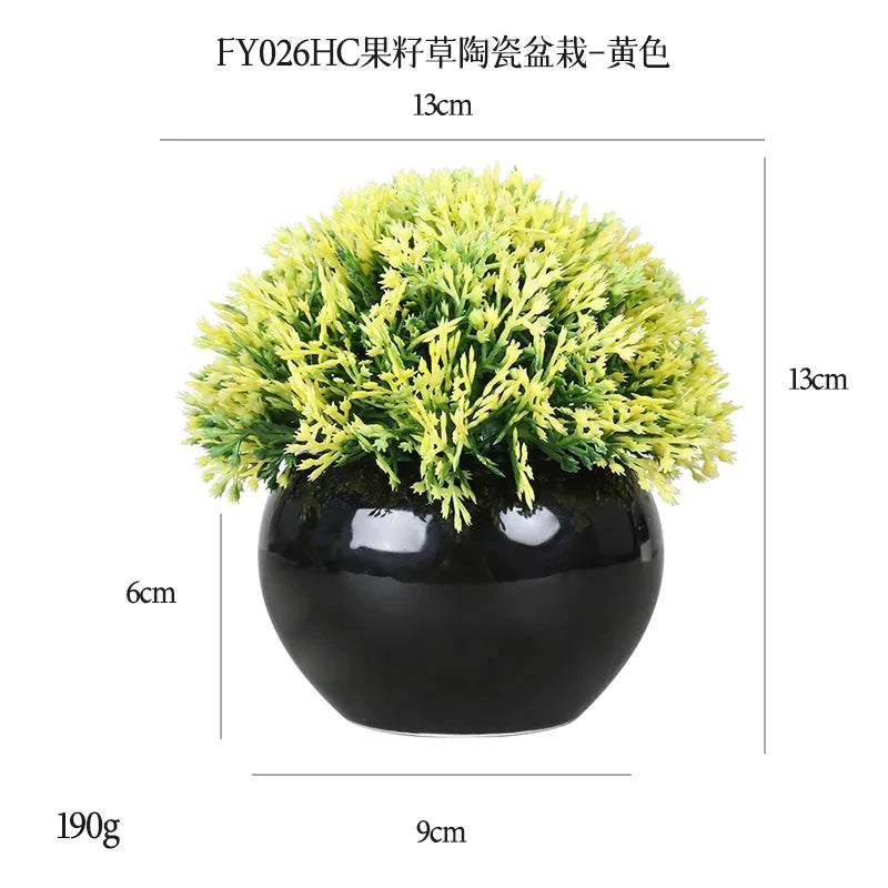 DS Artificial Plants Potted Greenery Green Grass Plastic Faux Topiary Shrubs for Bathroom Home Kitchen Office Farmhouse Decor Julia M LifeStyles