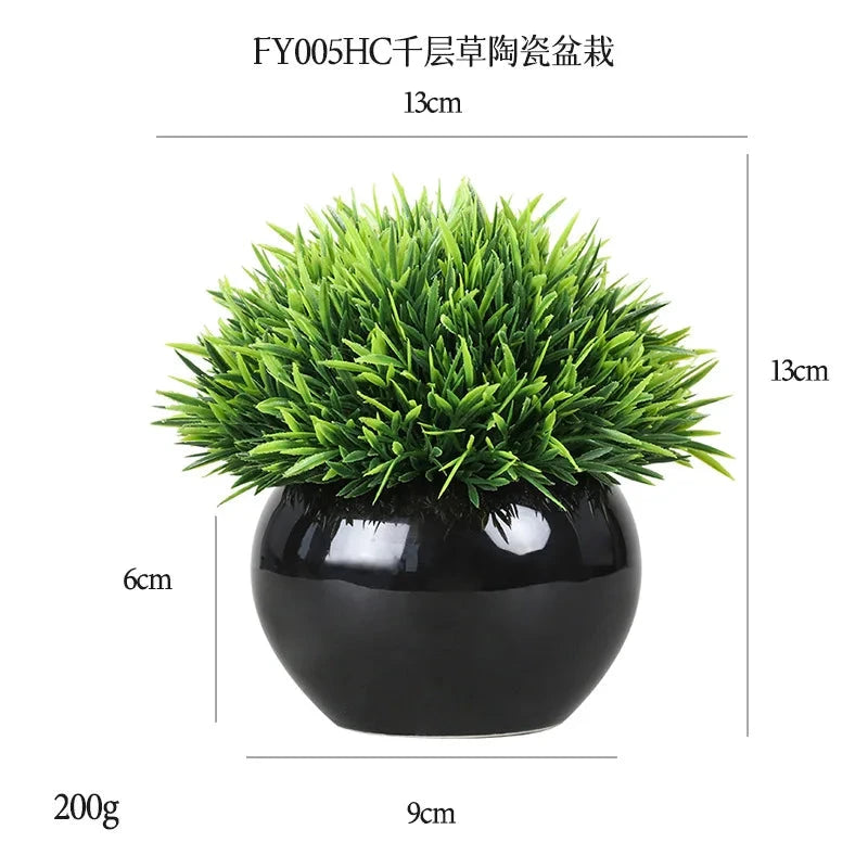 DS Artificial Plants Potted Greenery Green Grass Plastic Faux Topiary Shrubs for Bathroom Home Kitchen Office Farmhouse Decor Julia M LifeStyles