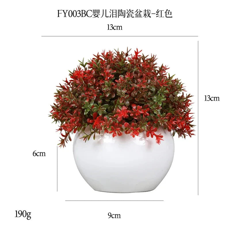 DS Artificial Plants Potted Greenery Green Grass Plastic Faux Topiary Shrubs for Bathroom Home Kitchen Office Farmhouse Decor Julia M LifeStyles