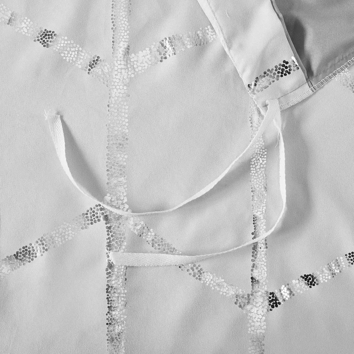 King Twin Size Geometric Floral Metallic Duvet Cover Set Julia M Home & Kitchen