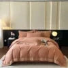 Autumn and Winter Class a Long-staple Cotton Thickened Brushed Duvet Cover Bed Sheets Four-piece Set Embroidered Bedding Set Julia M LifeStyles