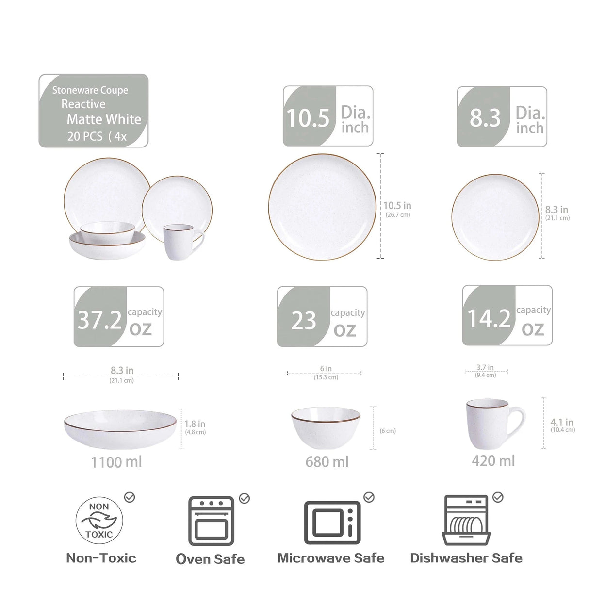 Luxury Reactive Glaze Matte White Ceramic Dinnerware Set Julia M LifeStyles