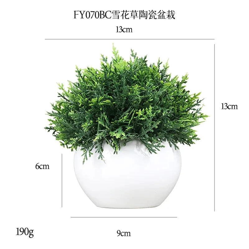 DS Artificial Plants Potted Greenery Green Grass Plastic Faux Topiary Shrubs for Bathroom Home Kitchen Office Farmhouse Decor Julia M LifeStyles