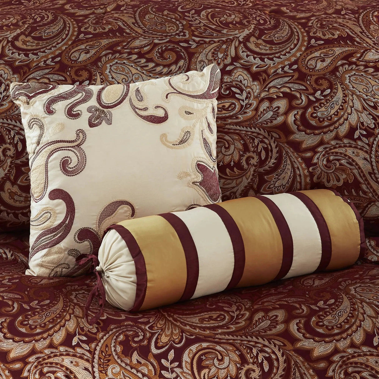 Luxury 12-Piece King Size Comforter Set with Embroidered Duvet & Cotton Sheets Julia M LifeStyles