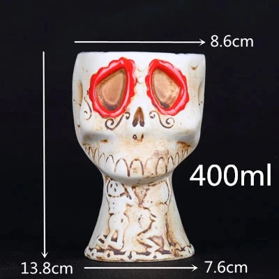 450ml Ceramic Tiki Cocktail Mug Creative Porcelain Beer Wine Mug Cup Bar Tool Julia M Home & Kitchen