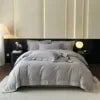 Autumn and Winter Class a Long-staple Cotton Thickened Brushed Duvet Cover Bed Sheets Four-piece Set Embroidered Bedding Set Julia M LifeStyles