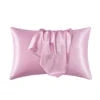 Wholesale Professional Luxury Super Soft Silky Pillow case Solid Color Silk Satin With Envelop Closure Julia M LifeStyles
