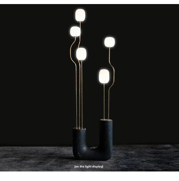 Nordic Modern LED Floor Lamp - Elegant Resin Design for Home and Hospitality Julia M LifeStyles