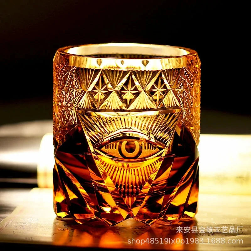 Classic Design Whiskey Wine Beer Water Cup Hand-Carved Foreign Shot Glass with Luxury Gift Box Julia M LifeStyles