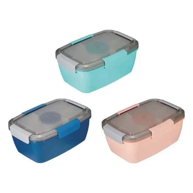 New Double-layer Lunch Box Portable Salad Container Compartmentalized Large Capacity Student Lunch Box Julia M LifeStyles