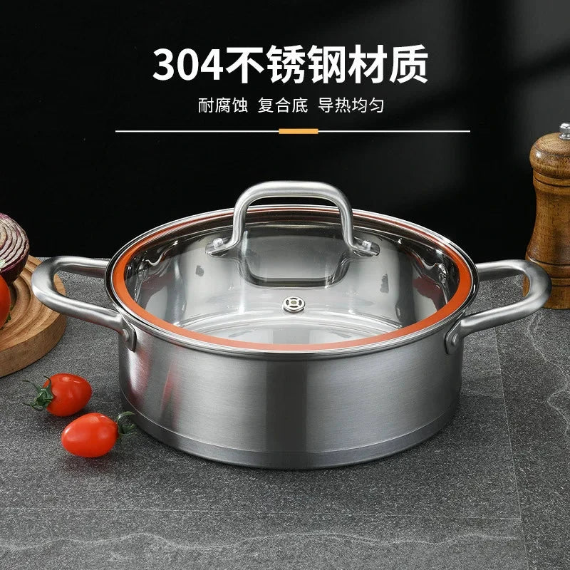 Kitchen Induction Cooking Pots and Pans Set Casserole Sauce Pan Nonstick Stainless Steel Cookware Sets Julia M LifeStyles