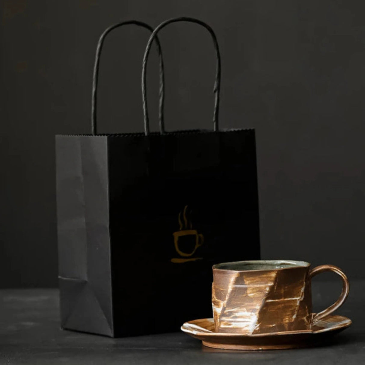 Elegant Ceramic Coffee Mug with Lid and Spoon - Eco-Friendly Gift Set Julia M LifeStyles