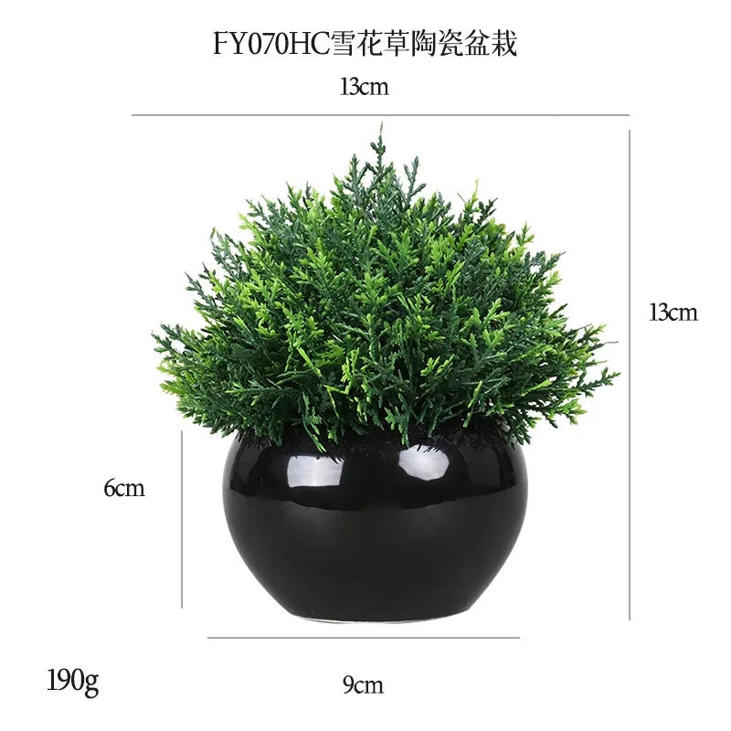 DS Artificial Plants Potted Greenery Green Grass Plastic Faux Topiary Shrubs for Bathroom Home Kitchen Office Farmhouse Decor Julia M LifeStyles
