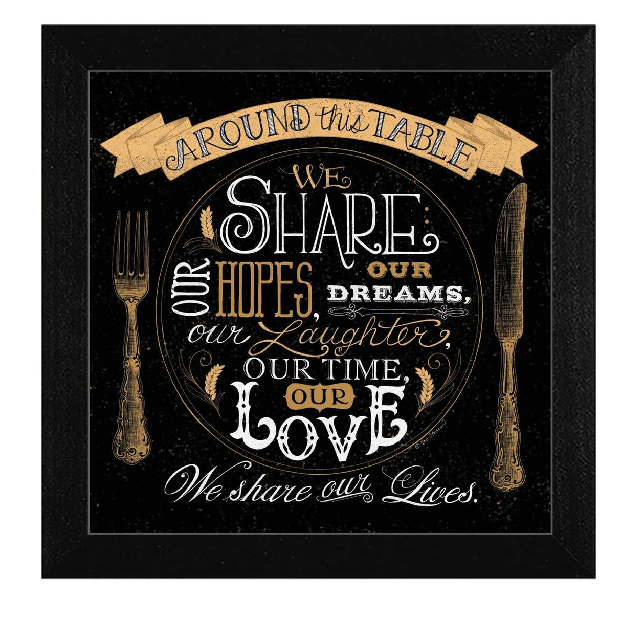 Around the Table Black Framed Wall Art Julia M LifeStyles