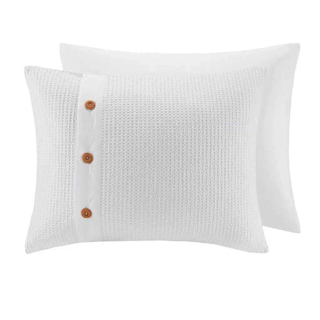 King-Size Cotton Waffle Weave 3-Piece Comforter Set Julia M LifeStyles