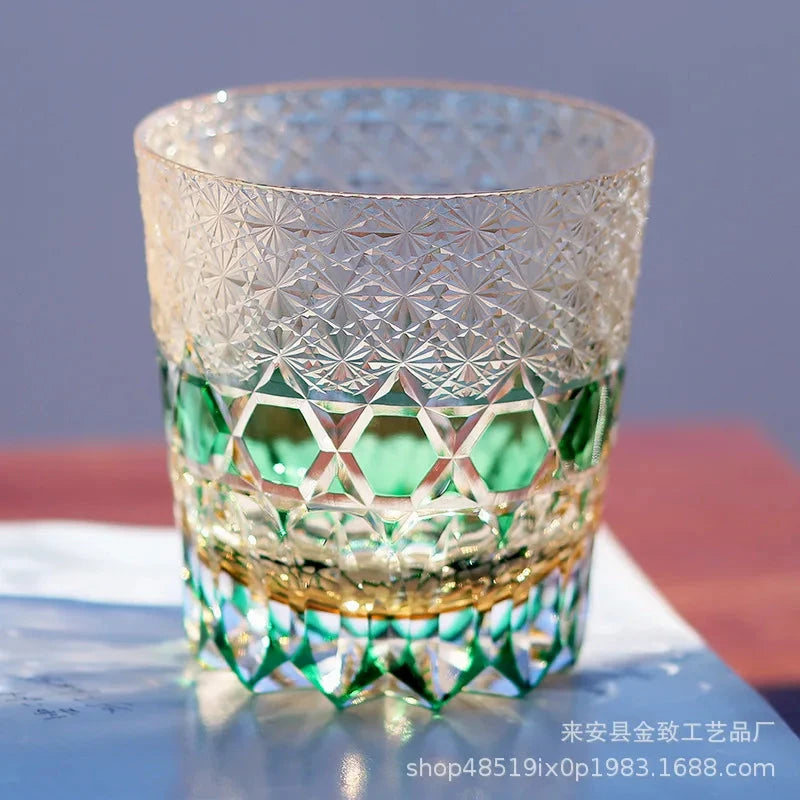 Classic Design Whiskey Wine Beer Water Cup Hand-Carved Foreign Shot Glass with Luxury Gift Box Julia M LifeStyles