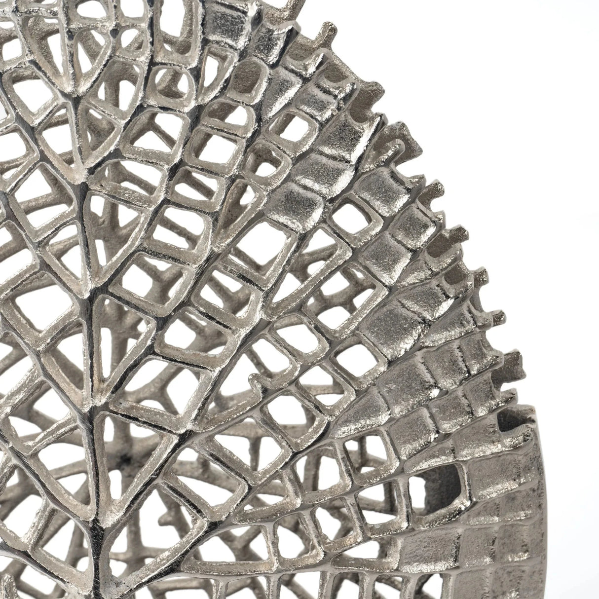 14\" Silver Pierced Aluminum Table Vase by HMS-Elegant Home Decor Julia M LifeStyles